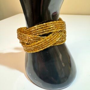 5 for $30 GOLD Braided Bead Cuff